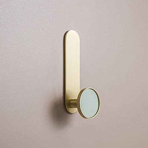Solid Brass Clothes Hanger Wall Mounted Coat Hook Decorative Key Holder Hat Scarf Handbag/Free Punching Door Without Trace Nail,HK,325,Bohe,L
