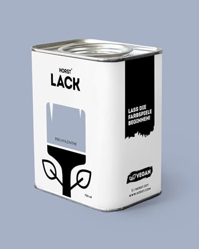 Horst Lack Perlhyazinthe matt 0,75L - Wetterfester Möbel-Lack für Holz, Metall & Kunststoff - Hohe Deckkraft - Geruchsneutral- Spritz- & Tropffrei - Vegan - Lila