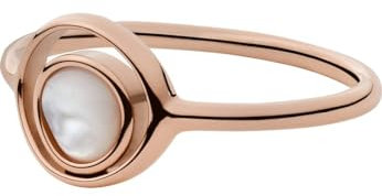 Skagen Damen Edelstahlring Breite: 18 mm, Rose Gold, Perlmutt