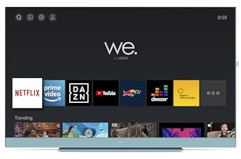Loewe We. See 50 Aqua Blue Fernseher, 50 Zoll, Entwickelt in Deutschland, Smart TV, Ultra HD Display, HDR10, Dolby Atmos, Streaming Dienste