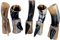 Nautical Replica Hub Viking Drinking Horn Cups | Viking Gift for Men 100% Natural Norse Goblet Ale Mead Beer Mug Wine with Stand 10oz (9-12) Set of 5