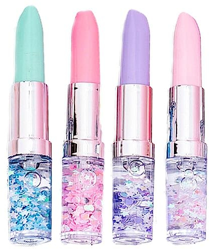 Bemvp Lippenstift Geformte Kugelschreiber 4pcs Tragbarer Kleiner Kugelschreiber Neuheit Rolling Ball Pen Für Schulbürovorräte