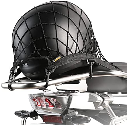 Rhinowalk Motorrad Gepäcknetz Helmnetz Aufbewahrungsnetz mit 8 Haken Motorradhelm Netz Elastisch Spannnetz Sicherungsnetz Transportnetz für Motorrad