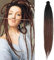 24 Ombre Dreadlocks Extensions Single Ended 15 Strands/Pack Black to Brown Soft Synthetic Faux Dreads Reggae Crochet Braided Dread Extensions 1B/30#