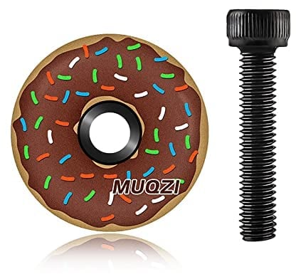 Fahrrad Headset Top Cap Vorbau Kappe Abdeckung 1 1/8 Zoll Light Steuersatzkappe + Alu Schraube für Fahrrad MTB Rennrad (Donuts)