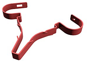D-Line Safe-D Twin Stag Clips, Holds 2X 8-10mm Diameter Cables, Fire Rated, Comply with 18th Edition Wiring Regulations - Red