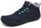 SAGUARO Barefoot Stivali Donna Invernali Stivaletti Uomo Scarpe da Neve Comode Outdoor Scarponcini Minimaliste Blu Scuro,EU Gr.44