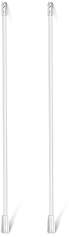 2pcs Blind Wand for Window Blinds,VerticalBlinds Replacement Stick Clear Plastic BlindOpener Stick with Hooks and Grips,12in Length Drapery Wand Curtain Pull Rod,BlindsOpener Accessory
