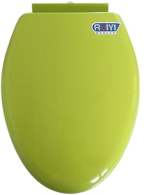 WC Sitz Mit Absenkautomatik, Ovaler Toilettendeckel Passend Für Alle Handelsüblichen WC-Becken, Bunt Klodeckel Toilettensitz (Max. Belastung Der Klobrille 150 Kg),Grün