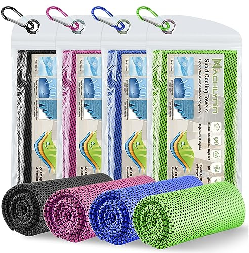 NACHLYNN Kühlendes Mikrofaser Handtuch 100 x 30 cm für Fitness, Sport, Reise, Yoga - Eiskalt Kühlend Gym Cooling Towel