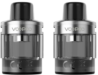 Voopoo POD PNP X DTL 5ml (2pcs) - Cartucho depósito compatible VOOPOO Drag X2 DRAG S2 y con resistencias Voopoo PNP-X - Pod Cartridge - Sin Tabaco Sin Nicotina (Plata)