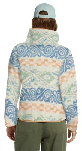 Billabong Women's Switchback Pullover Fleece Jacket, Blue Haze, XL