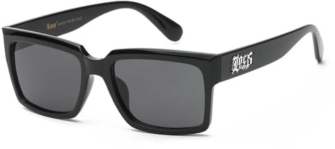 Locs Sonnenbrille Urban Mode Stadt Rapper Poker Damen Herren 8LOC91180BK, Schwarz