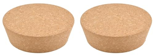 INCREWAY Lot de 2 bouchons coniques en liège de rechange pour bouteilles de vin, bocaux en verre, 100 x 85 x 30 mm