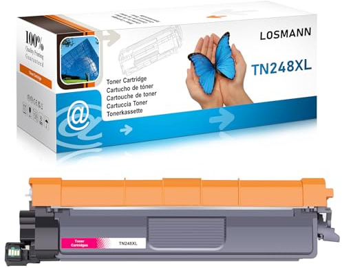LOSMANN 1x Magenta Toner Kompatibel für Brother TN248XL TN-248 M | Ersatz für Brother MFC-L3760CDW L3240CDW L8390CDW L3740CDWE DCP-L3515CDW L3520CDWE L3560CDW HL-L3240CDW HL-L3220CWE