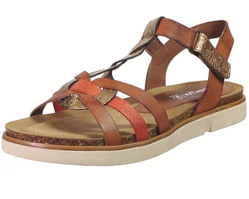 Xapatan, 1532 IBIZABEIG, Femme Nu-Pied Marron Fantaisie - 38 EU