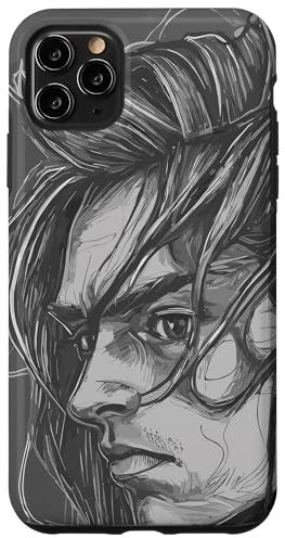 Hülle für iPhone 11 Pro Max Case Anime Grey Warrior Ästhetische, coole Geschenke für Jungen und Mädchen