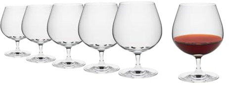 Rona2serve Weinbrandglas Cognac Glas 400 ml I Cognac Gläser 6er Set I hochwertige Brandy Gläser spülmaschinenfest I Weinbrandgläser stoßfest I Cognac Schwenkglas I Brandy Glas