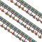FINGERINSPIRE 4.5 m Buntes Quastenband Mit Pom Pom Perlen 25mm Breit Regenbogen Zopf Jacquard Fransenband Besatz Im Ethnischen Stil Polyester Quasten Spitzenband Für Selbstgemachte Kleidung Zubehör