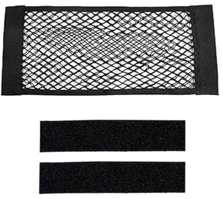 EYVRPAU 1 Stück Auto-Kofferraum-Netztasche mit Klettverschluss, Auto-Kofferraum-Netz mit Klettverschluss, langlebiges Auto-Kofferraum-Netz, Auto-Aufbewahrungsnetz für Autos/SUVs (60X25 cm)