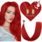 YoungSee Nano Ring Hair Extensions - Human Hair Red Nano Tip Extensions - 22inch 25g 25s