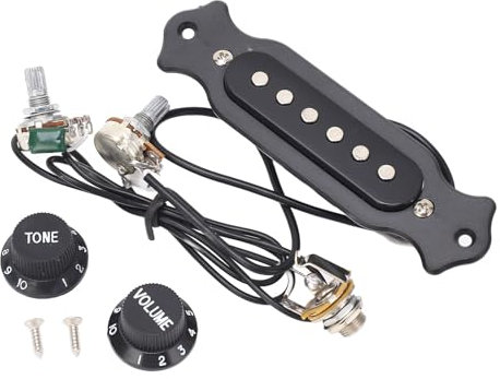 Micro de Guitare, Ensemble de Micros de Guitare Pré-câblés à 6 Cordes avec tonalité de Volume pour Guitares Acoustiques