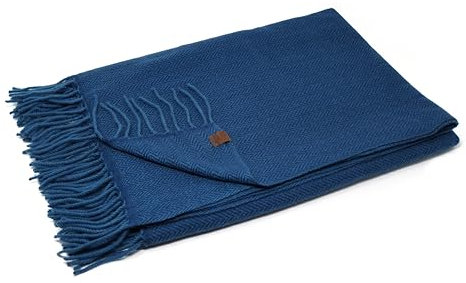 Borges & Scott - 100% Kaschmirdecke/Überwurf - Blauer HB