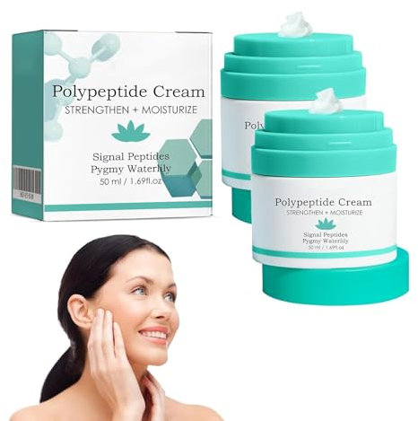 Grgowe 2PC Polypeptide Cream,Elephant Lala Retro Whipped Cream,Elephant Crème hydratante pour le visage aux polypeptides d'éléphants,Polypeptide Cream pour une peau plus lisse et nourrie (Green, s)