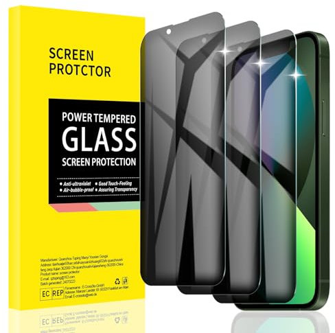 AKLPP [3 Pack] Privacy Screen Protector for iPhone 13 Mini, Anti-Spy Tempered Glass Film Accessories, Private Protection, Anti-Scratch, Case-Friendly, Bubble Free, 9H Hardness, Impact-Resistant
