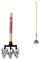 Synx Tools Rollkultivator mit Stiel 150 cm - gartenkralle bodenhacke Rollhacke Gartenfräse Bodenkrümler Kultivator Sternfräse Krümler Kultivator-Werkzeug zur Bodenmischung