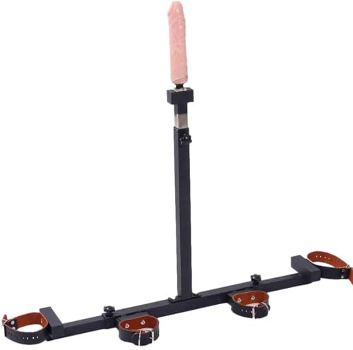 YXFHHY Mit Handschellen/knöcheln Und Dildo Domina Fetisch Sexspielzeug Strafbock Spreader Bar BDSM Spiel Metallstrebe Bondage-Gestell Sexuelle Zurückhaltung Sklaven Folter Requisiten