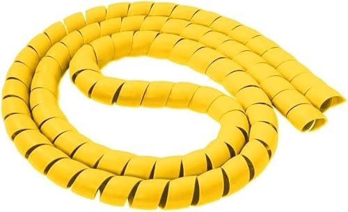 Codulu 14 mm Hülse, Drahtschutz, Spiralschlauch, Kabelschutzleitung, PP-überzogene Drahtleitung, Schutzhülle, Drahtmanagement, 2 m, Gelb, 1 Stück