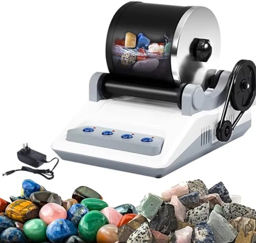 Rock Tumbler Polisher Kit - Electric Vibrating Tumbler Machine for Stone Polishing with Timer Buttons - Perfect Gift for Kids of All Ages