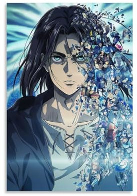 ZBSXLBNG Shingeki Eren Yeager Poster Dekorative Malerei Leinwand Wandkunst Wohnzimmer Poster Schlafzimmer Malerei 08x12inch(20x30cm)