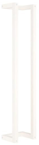 Helloshop26 Porte-Serviette Blanc 23x18x110 cm Bois de pin Massif 02_0005499