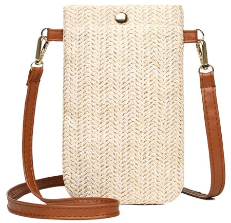 MUNSKT Sacs à Bandoulière Petit sac à bandoulière pour téléphone portable Pochette Telephone Portable Femme Sacs à Bandoulière Tissés (fig. réactionnaire, Petit)
