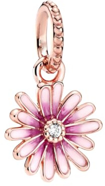 XFSRG Elegante Blumen Charms Anhänger für Armband Hochwertiger Schmuck für Damen Stilvolle Bead Charms in Rosa und Lila Perfekt für Alltag und besondere Anlässe (Rosa)