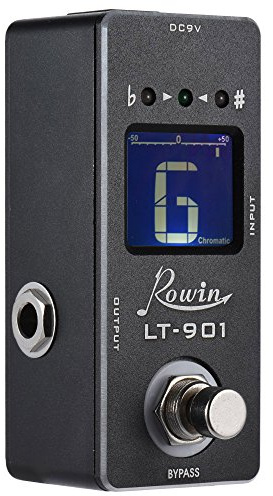 Brrnoo Mini Chromatic Tuner Pedal, True Bypass, LCD -Display, Metallkoffer, Weitbereichsabstimmung, Präzise, ​​leicht zu Lesen, Echtes Signal