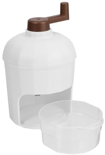 GARVALON Handkurbel Eiszerkleinerer Eiscrusher aus Abs und Edelstahl Tragbare Slush Eismaschine für Zuhause und Camping mit Sommerstimmung für Cocktails und Schneekegel