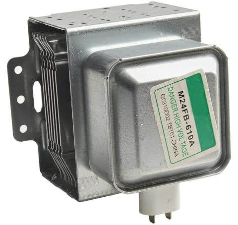 Helilyco for Replacement Magnetron for Galanz M24FB-610A Microwave Oven, 2M219 2M253J Compatible Model with Six Holes, Metal Construction Silver