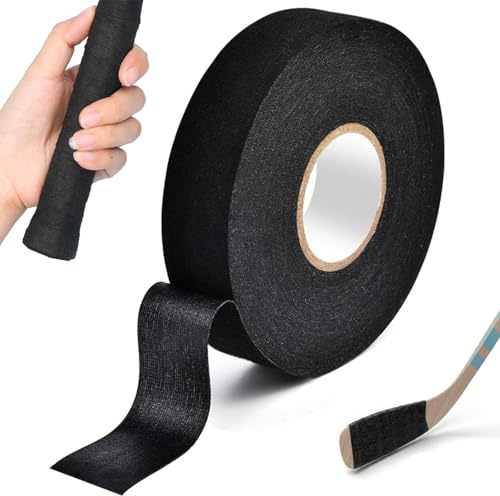 Eishockey Grip Tape, 25m x 25mm, Anti Rutsch Griffband Selbstklebend, Verbessert Die Griffkraft Schlägertape, Hockey Tape für Fitnessgeräte, Golf, Tennis und Badminton, Verbessert Die Griffkraft