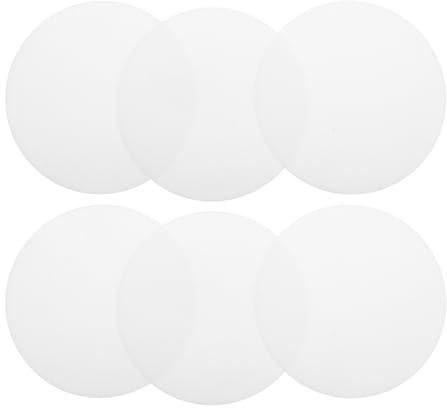 Healifty 6Pcs LED Diffusion Plates 6 Inch Plastic Flat Curved Cover for Downlight and Spotlight Diffuser Suitable for Ceiling Lighting