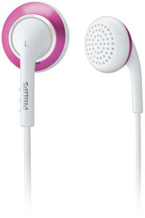 Philips SHE2648/27 - Auriculares de botón, Blanco/Rosa