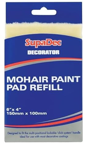 SupaDec Decorator Mohair Paint Pad Refill 6 x 4 /150mm x 100mm