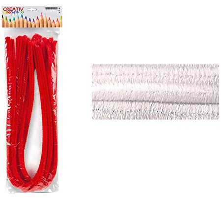 Creativ Discount® Biegeplüsch 10 Stk, Stärke 9 mm, Weiß
