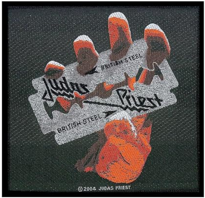 Judas Priest British Steel Unisex Patch Standard 100% Polyester Undefiniert Band-Merch, Bands