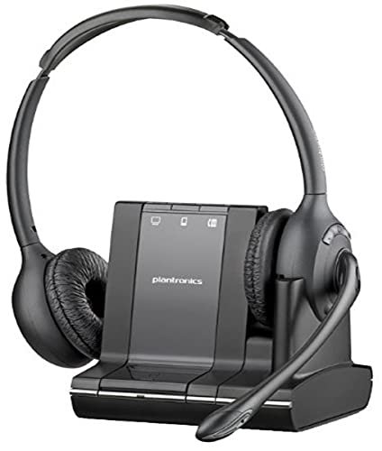 Plantronics Savi W720-M Binaural Diadema Negro - Auriculares con micrófono (Centro de Llamadas/Oficina, Binaural, Diadema, Negro, Inalámbrico, 120 m)