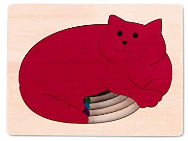 Hape – e6514 – George Luck – Puzzle – Fünf Katzen in einem – 6-teilig