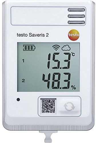 testo - Saveris 2-H1 - 0572 2034 - Funk-Datenlogger, integrierte Temperatur- und Feuchtefühler zur Überwachung von Temperatur und Luftfeuchtigkeit