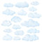 DECOWALL DS-8030 Wolken im Himmel Wandtattoo Wandsticker Wandaufkleber Wanddeko für Wohnzimmer Schlafzimmer Kinderzimmer (Klein)